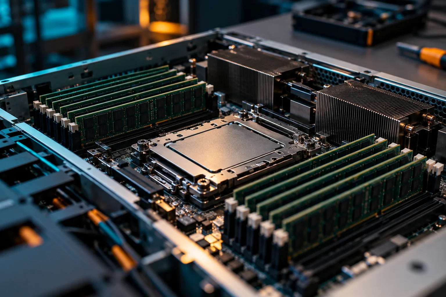 AI-generated realistic concept for AMD Servers: cpu planning
