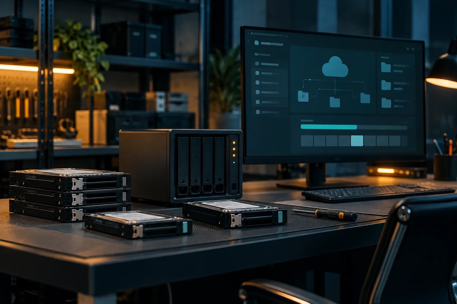AI-generated realistic concept for Cloud Storage: access