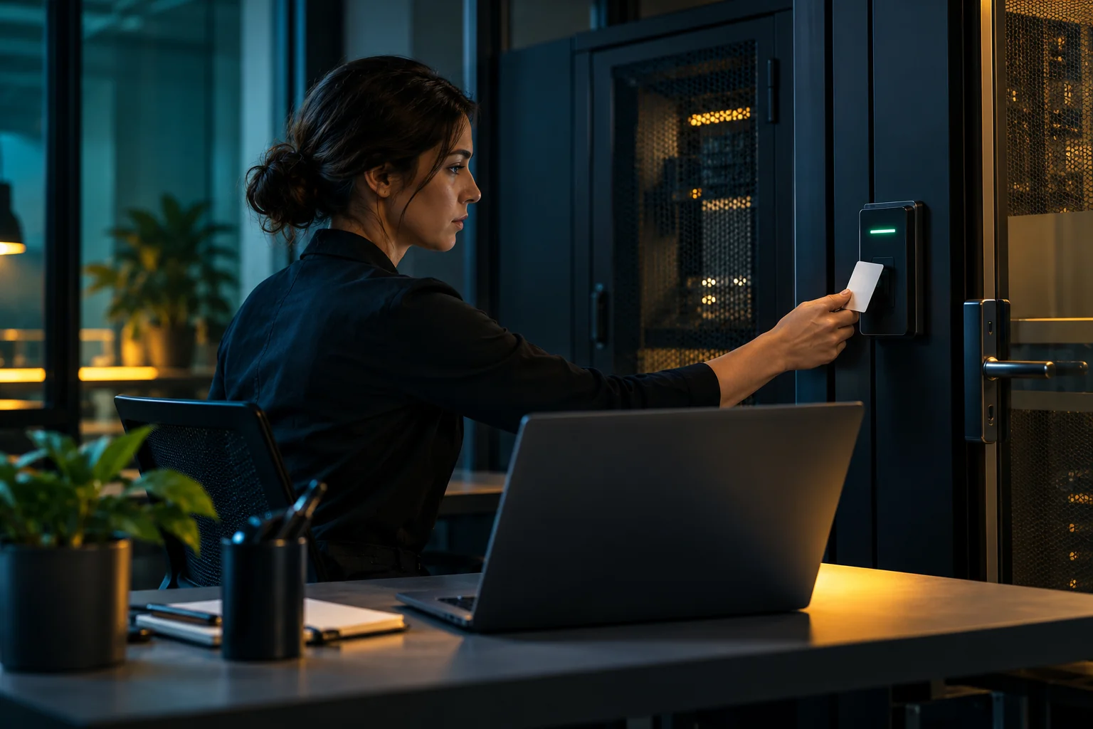 AI-generated realistic concept for Cyber Security: access