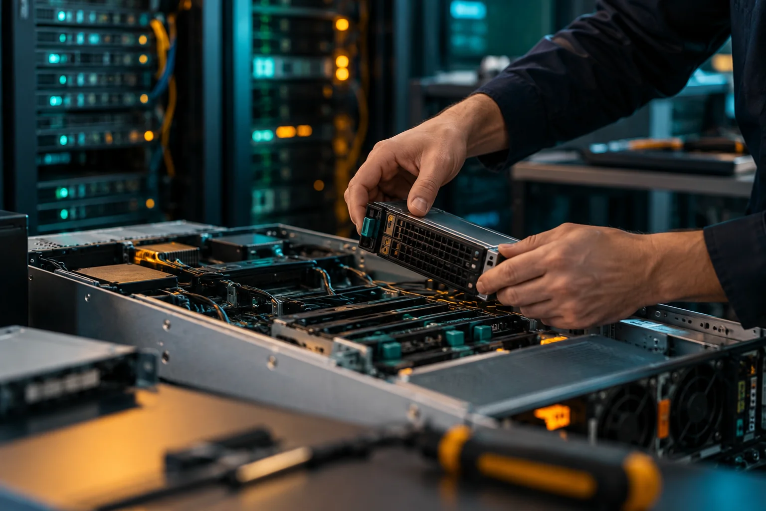 AI-generated realistic concept for Data Centers: your data