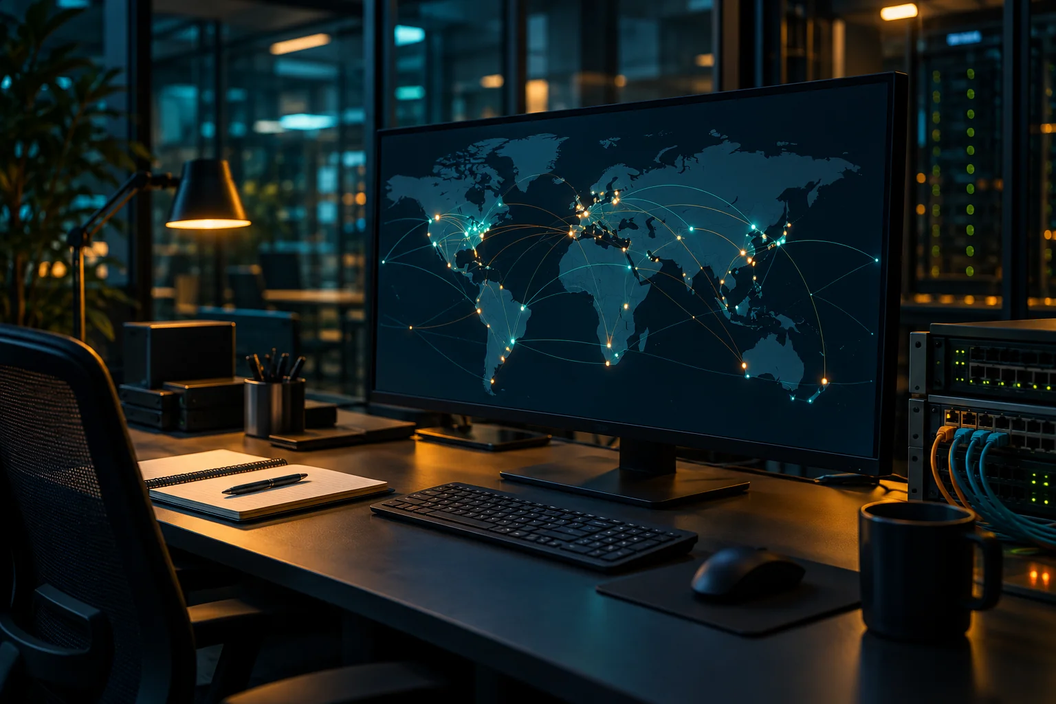 AI-generated realistic concept for Data Centers: your users