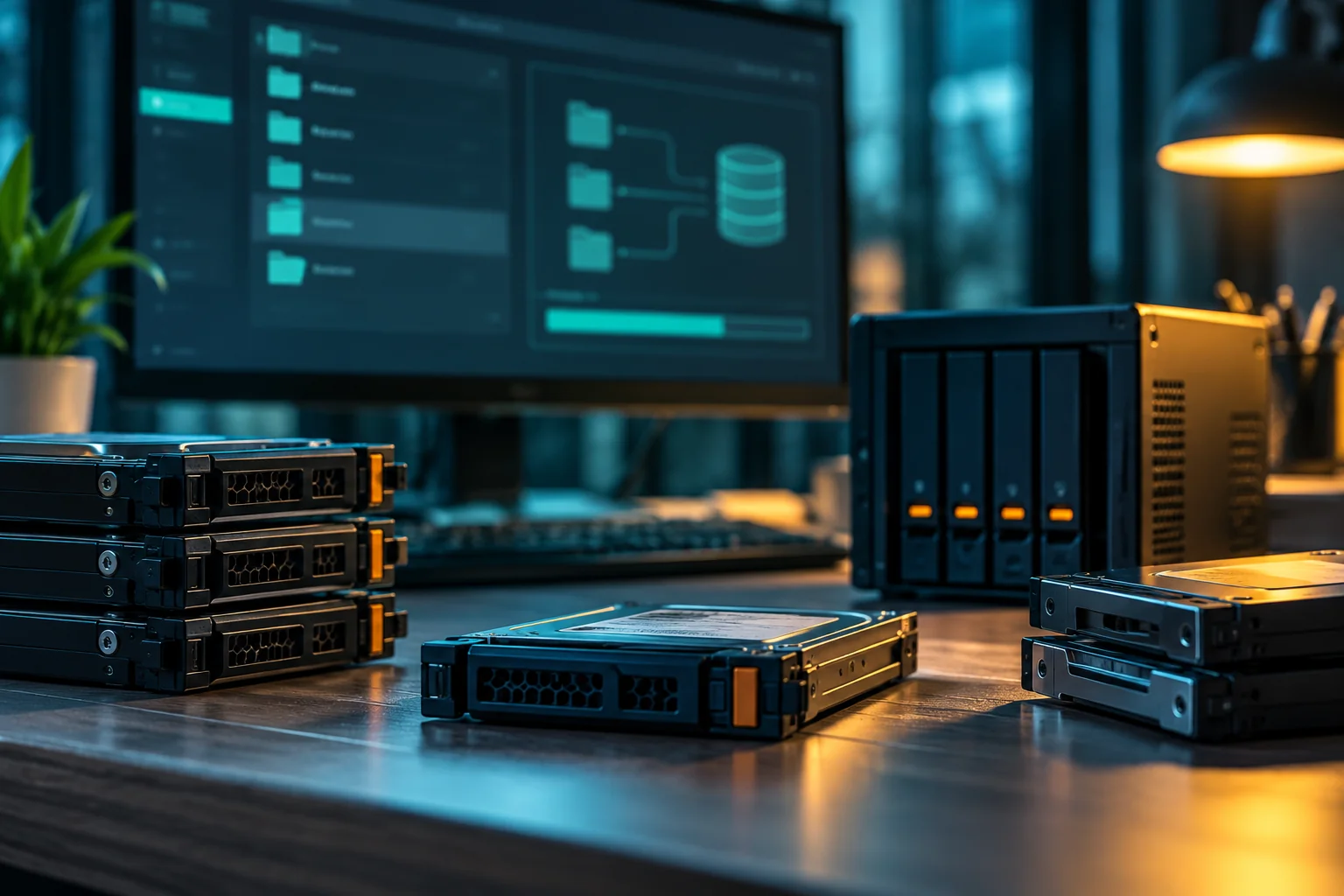 AI-generated realistic concept for File & Block Storage: block access