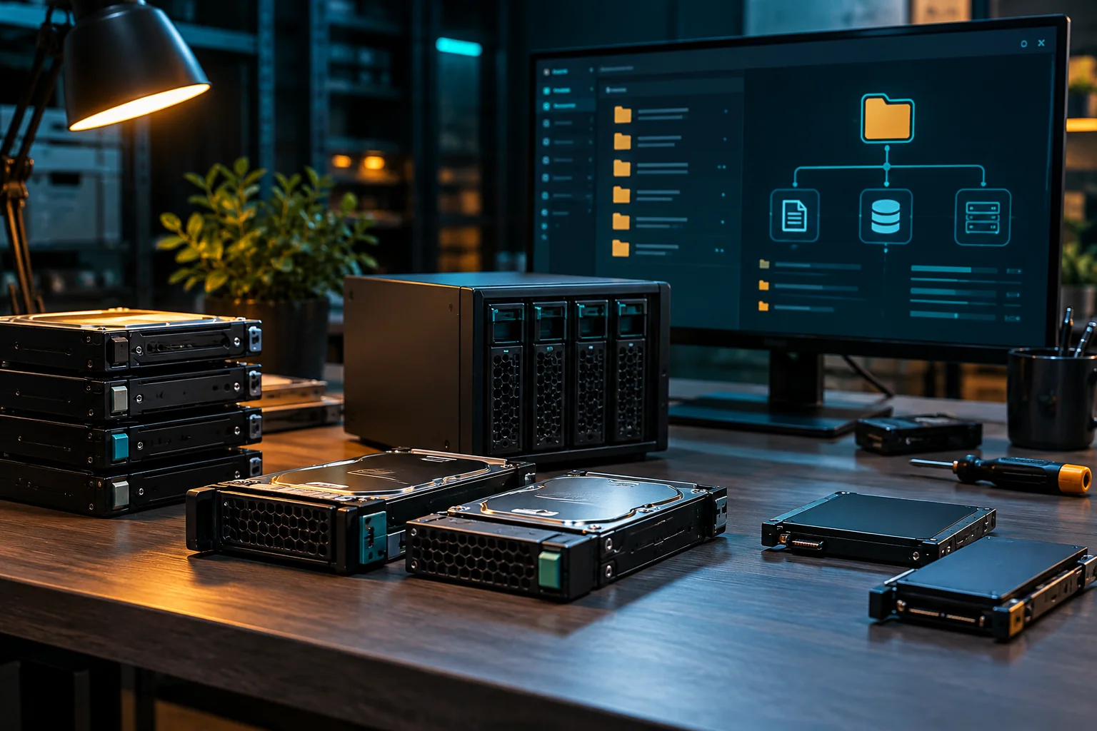 AI-generated realistic concept for File & Block Storage: file access