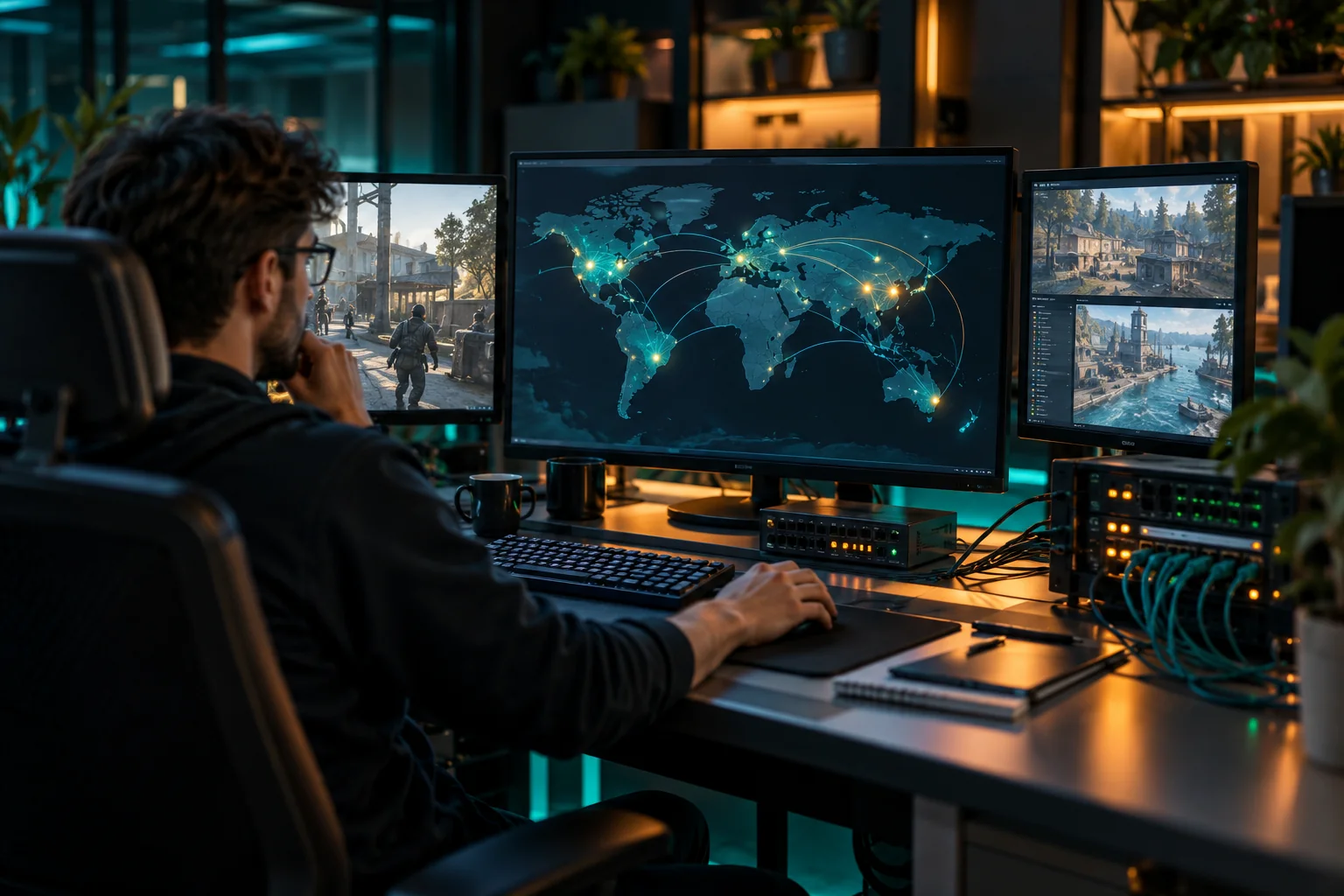 AI-generated realistic concept for Gaming: place sessions closer