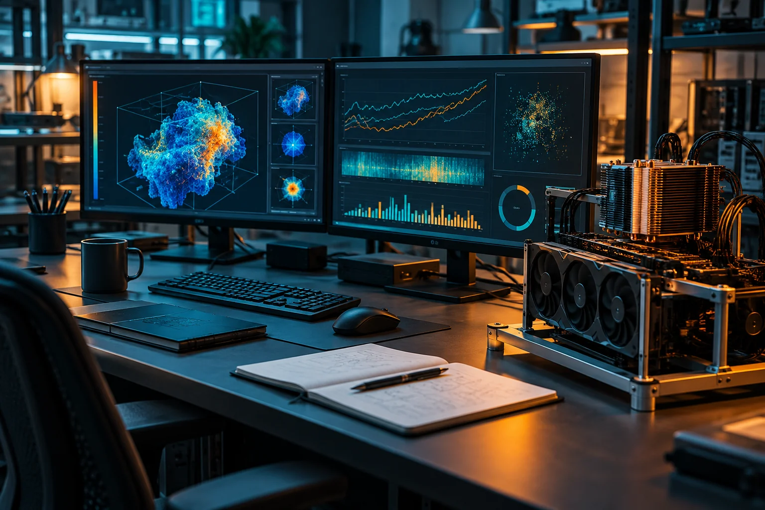 AI-generated realistic concept for High Performance Servers: workload