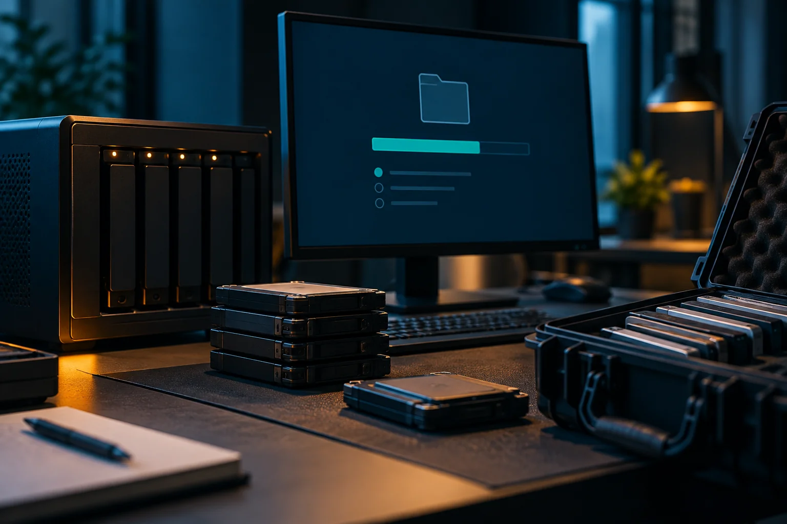 AI-generated realistic concept for Object Storage: archives and backups