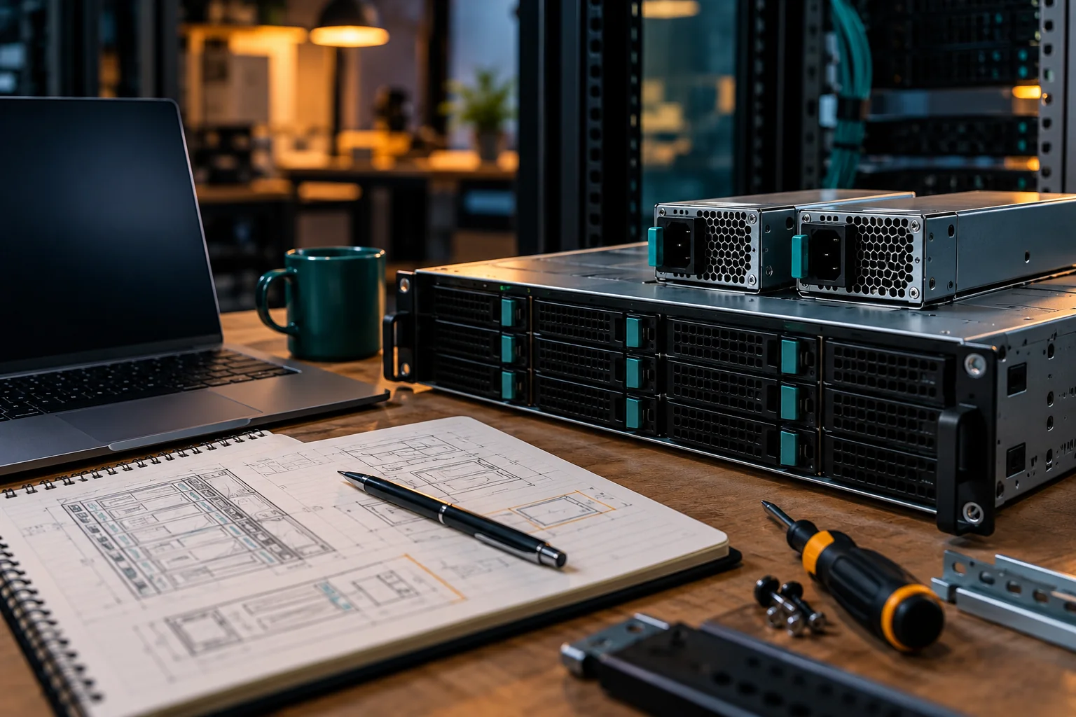 AI-generated realistic concept for Rack Units: power