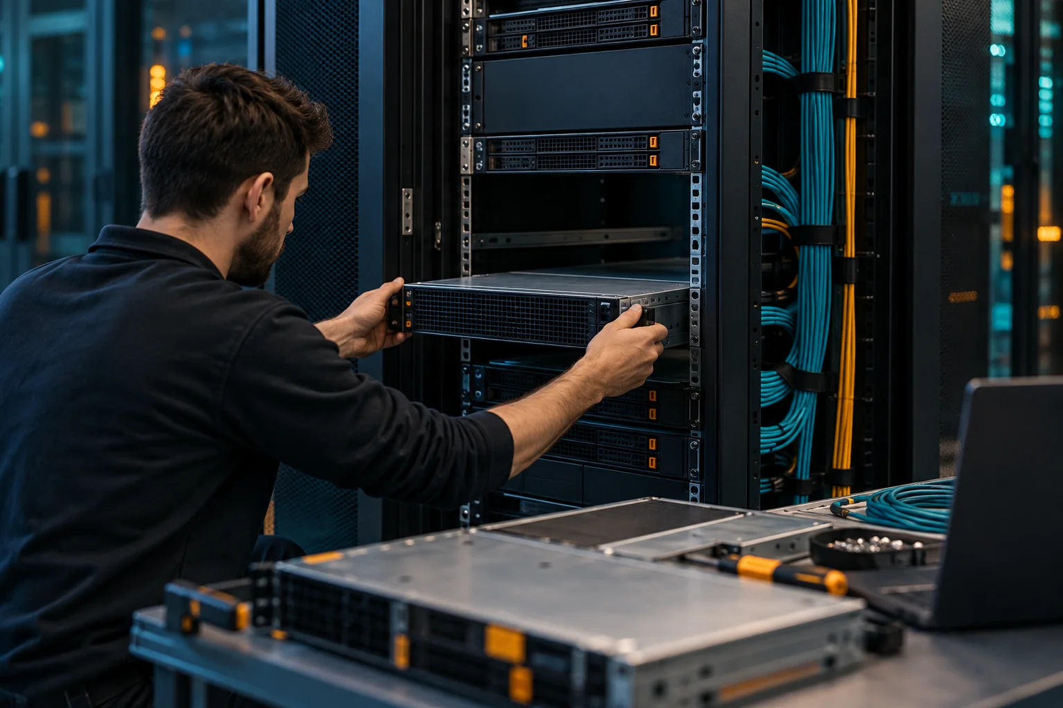 AI-generated realistic concept for Rack Units: space