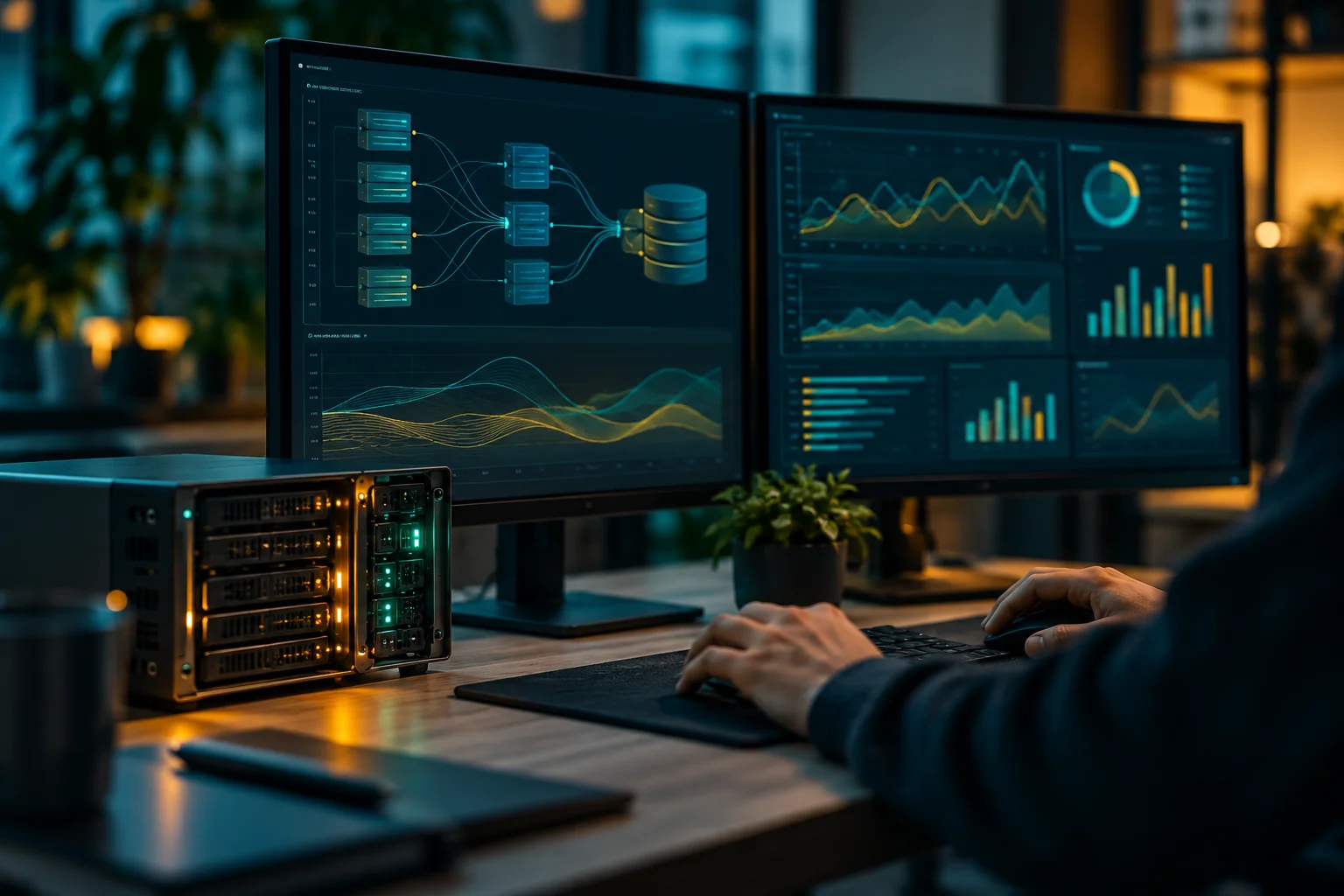 AI-generated realistic concept for SaaS: prepare for growth