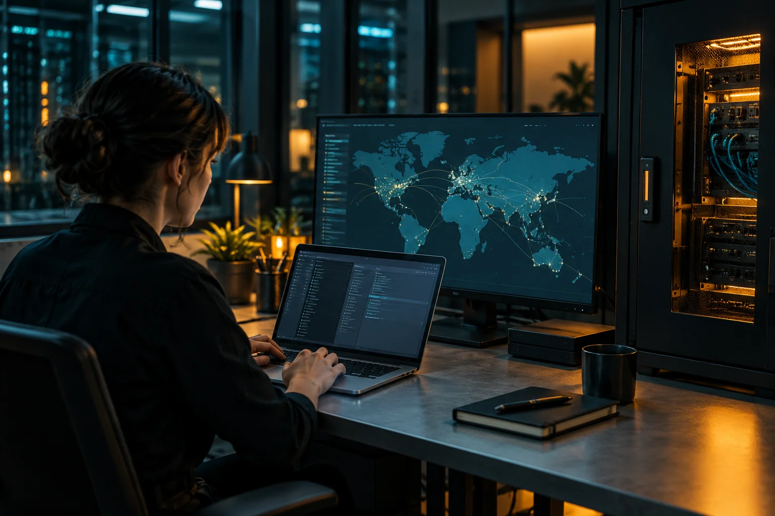 AI-generated realistic concept for Data Sovereignty: map the data