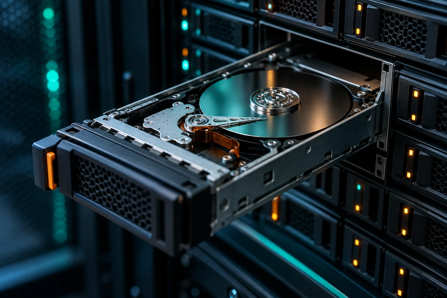 AI-generated realistic concept for Storage Servers: disk planning