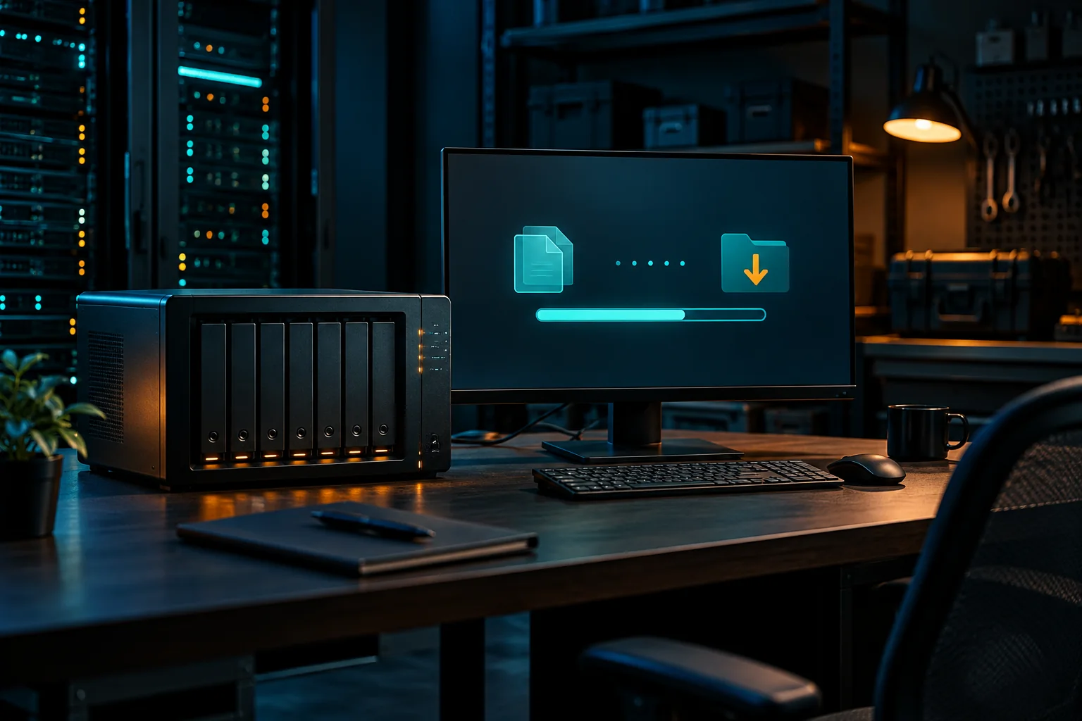 AI-generated realistic concept for Storage Servers: recovery