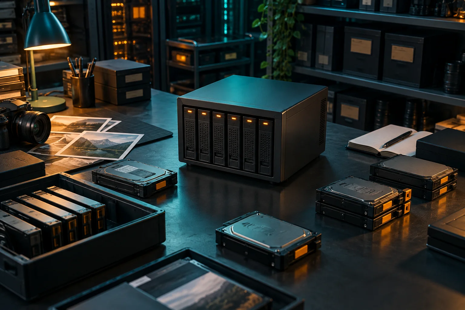 AI-generated realistic concept for Storage Servers: workload
