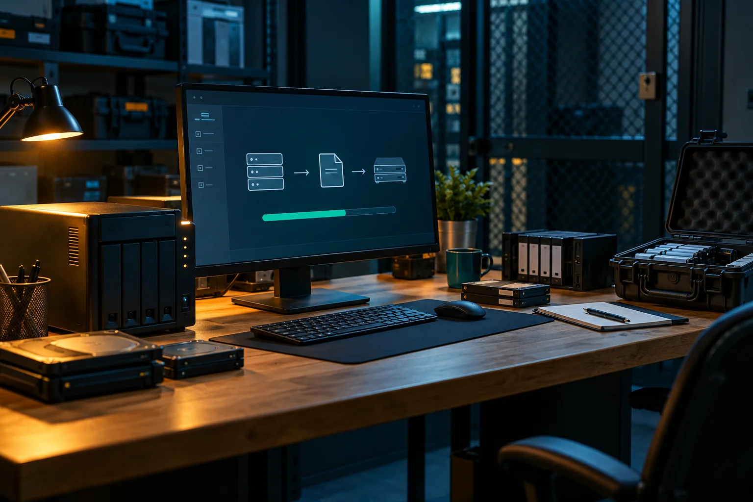 AI-generated realistic concept for Veeam Backup: inventory