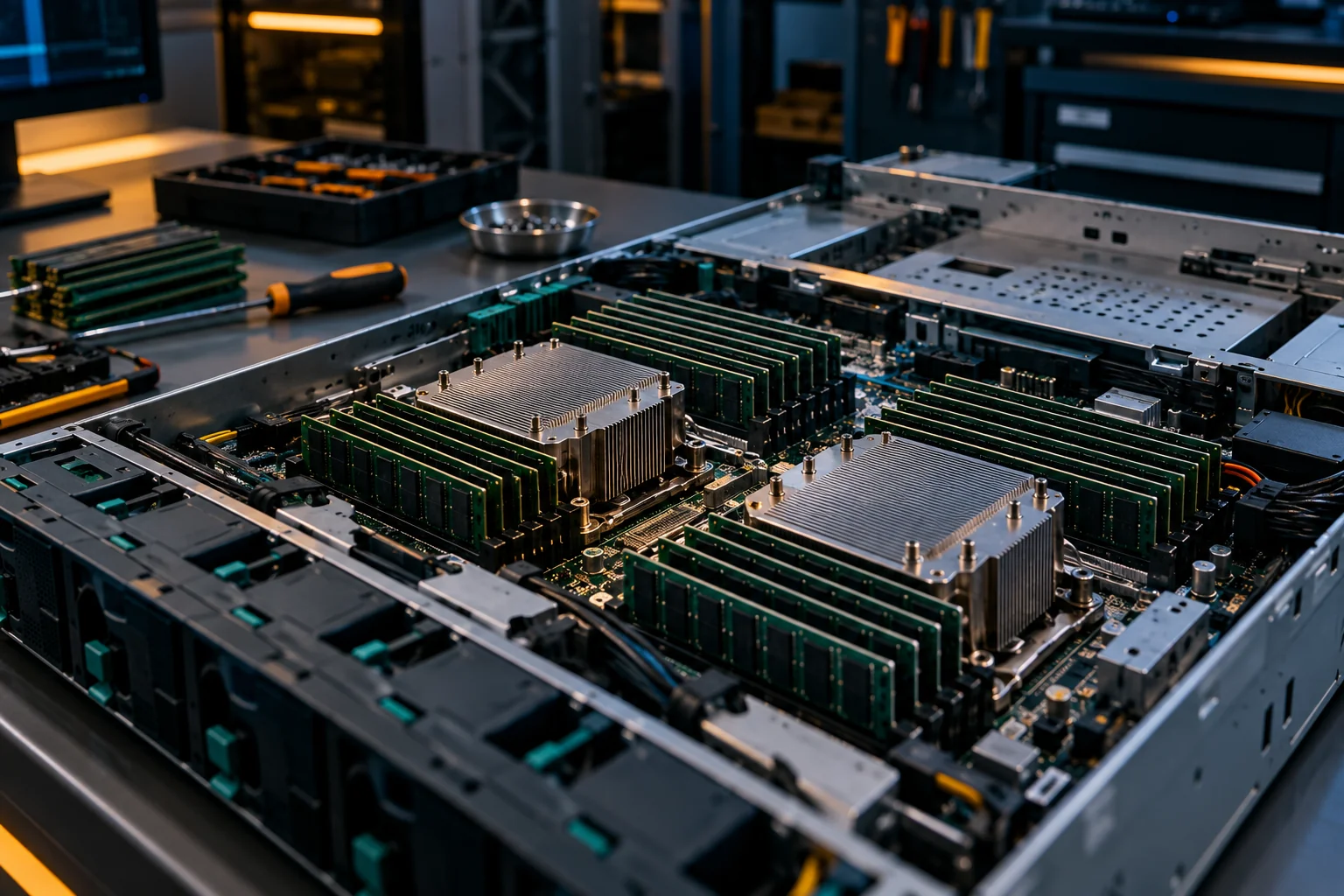 AI-generated realistic concept for VMware vSphere & HCI: cluster capacity
