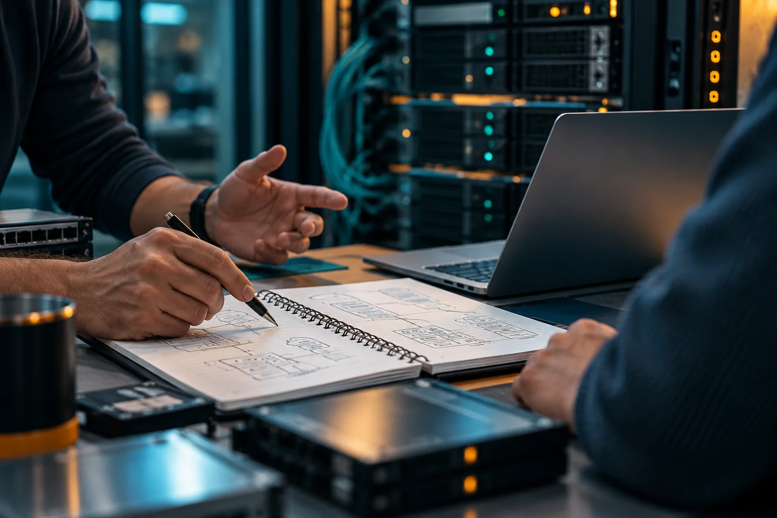 AI-generated realistic concept for VMware vSphere & HCI: storage architecture