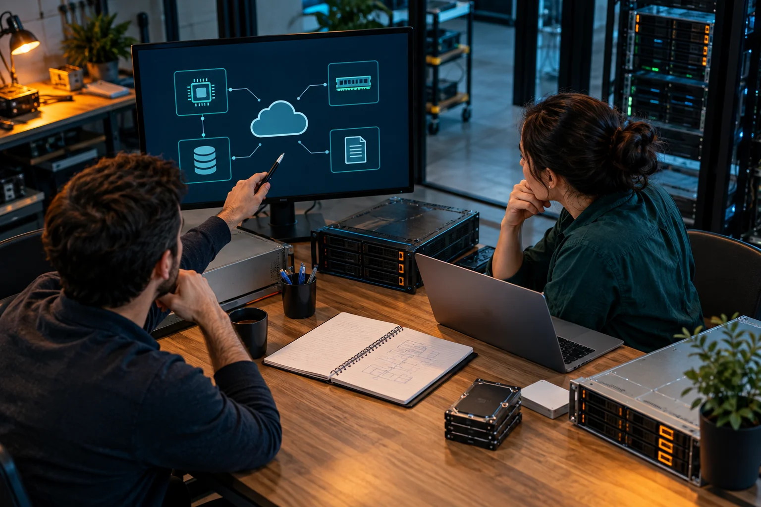 AI-generated realistic concept for VMware Cloud: sizing
