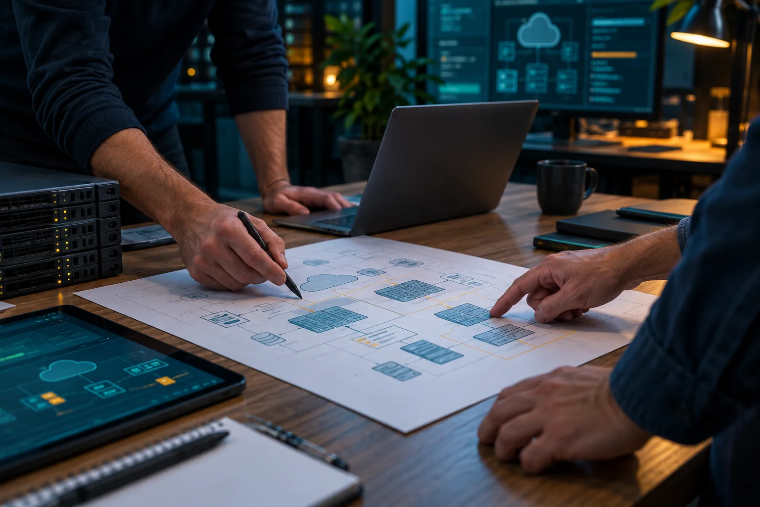 AI-generated realistic concept for VMware Cloud: workload